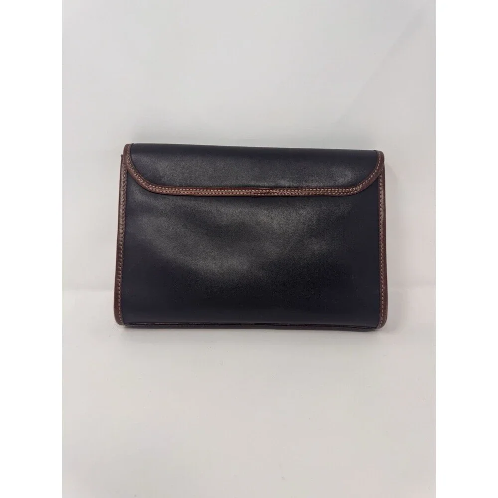 Vintage Maronie Italy Leather Clutch Bag Style 7813 (1970s) 10”x7.5”